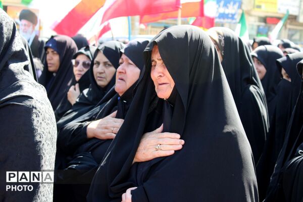 برگزاری مراسم عزاداری رهبر شهید در شهر آشخانه