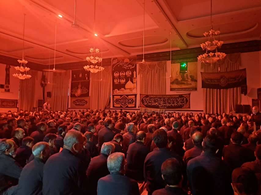 مراسم عزاداری شب هفتم ماه محرم در روستای نقاب شهرستان خلیل آباد
