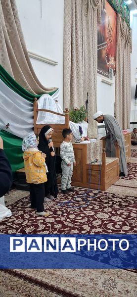حضور پر رنگ کودکان روستای نقاب در جشن ولادت بانوی دو عالم