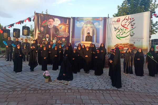 افتتاحیه یادمان شهدای گمنام بوستان ارغوان در نیشابور 