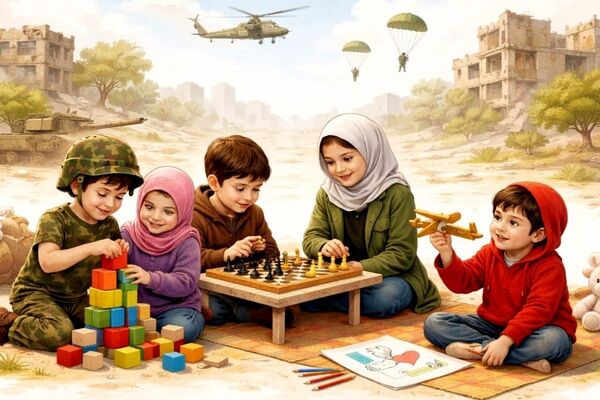 بازی، سپر روانی کودکان در جنگ است
