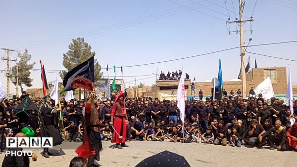 نخل گردانی در روستای فدافن،تاسوعایی به یادگار از کربلا 