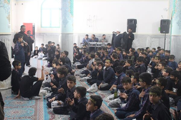 عزاداری دانش‌آموزان قم در آستان مقدس امامزاده سیدعلی(ع)