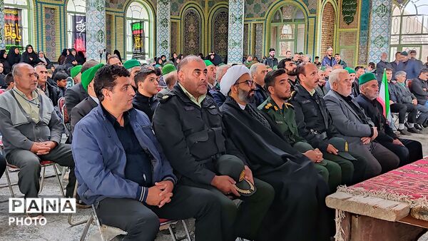 مراسم گرامیداشت چهلم امام شهید در گلزار شهدای  شهر بار نیشابور-۱