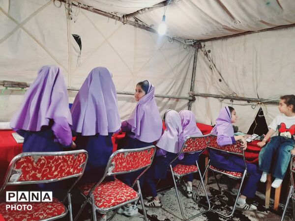 موکب دبستان سرای امید در پاتوق نوجوان مبارز تفت