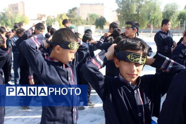 عزاداری دانش‌آموزان قم در آستان مقدس امامزاده سیدعلی(ع)