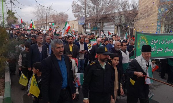 راهپیمایی مردم جعفرآباد قم در جشن سالگرد پیروزی انقلاب