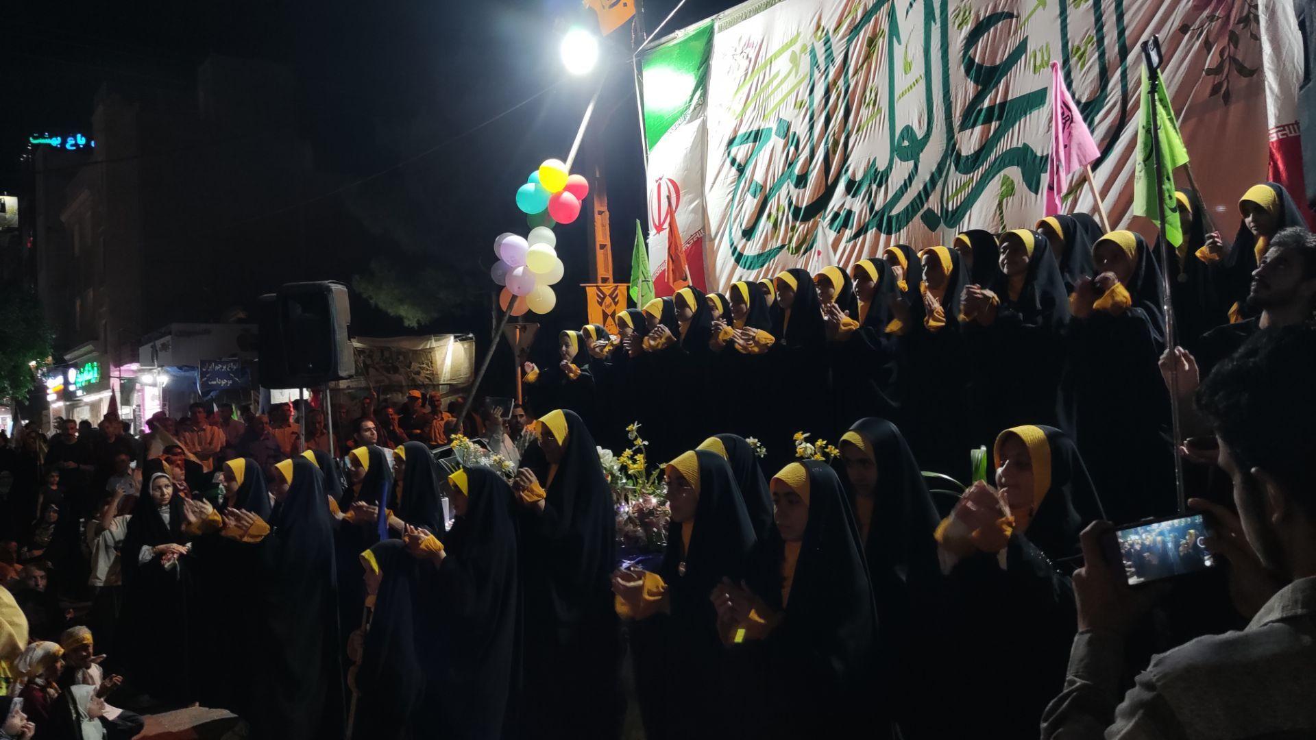 طنین ندای «اللهم عجل لولیک الفرج» در بلوار فضل نیشابور