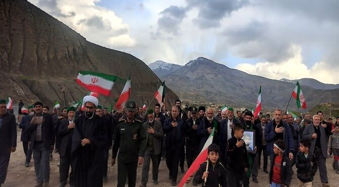 راهپیمایی اربعین شهادت قائد امت در شهر بار نیشابور