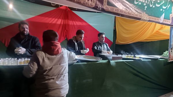 موکب های پذیرایی در جشن خیابانی مهر علوی کاشمر