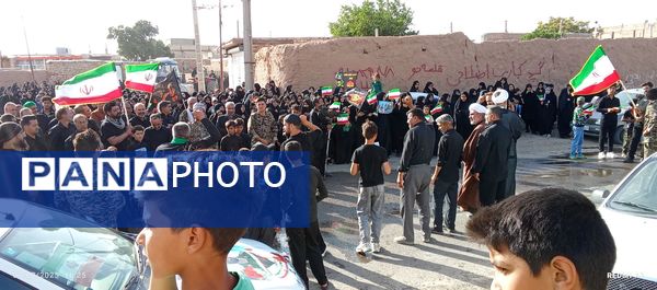 مراسم وداع و خاکسپاری پیکر پاسدار سرافراز اسلام در روستای همت آباد باخرز 