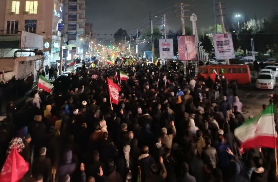 نهمین شب راهپیمایی خون‌خواهی رهبر شهید انقلاب در فردیس