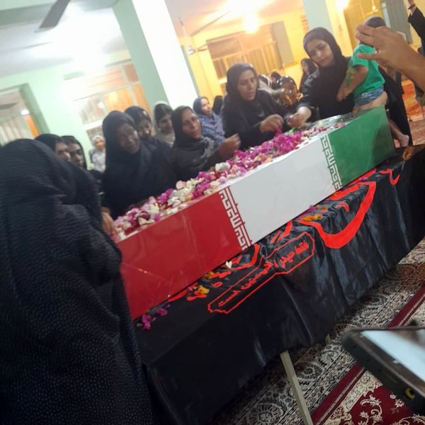 مراسم استقبال از شهید گمنام در روستای سرزه 