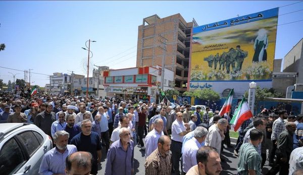 راهپیمایی جمعه خشم شهرستان ساوجبلاغ علیه جنایات رژیم ظالم صهیونیستی