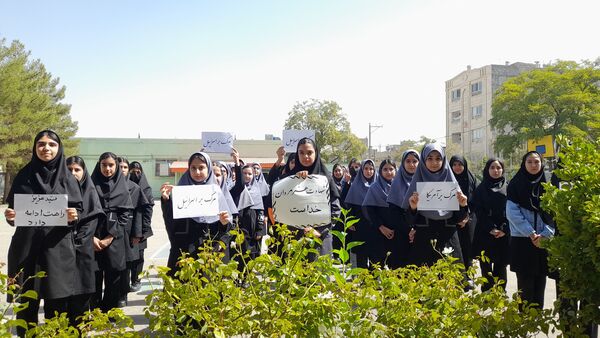 بزرگداشت شهید مقاومت سید حسن نصرالله در دبیرستان صفورا ۲ مشهد