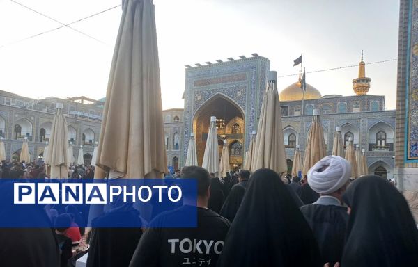 سیل عظیم زائران و مجاوران حرم امام رضا (ع) در روز آغاز امامت حضرت مهدی (عج)