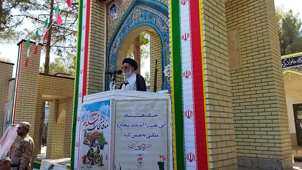 نماز جمعه در جوار شهدای بهشت فضل نیشابور 