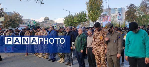 وداع با پیکر جانباز شهید، عبدالحسین خاکشور در شهرستان شیروان