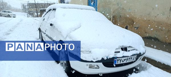 برف پاییزی در کوهرنگ