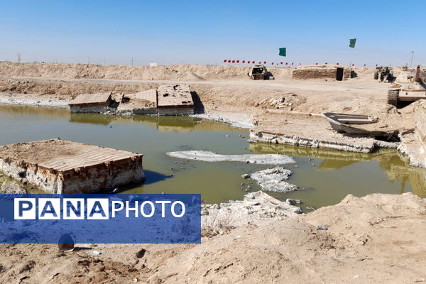 قدم گذاشتن دانش‌آموزان رباط‌کریم بر خاک پاک شلمچه