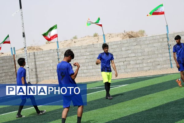 افتتاح زمین چمن روستای محمد آباد چاه ملک 