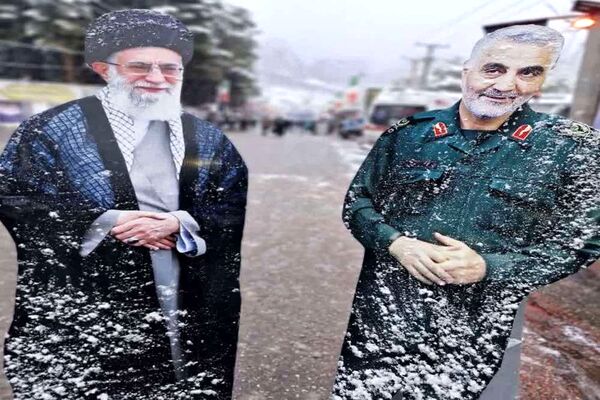 روز برفی گلزار شهدای کرمان 