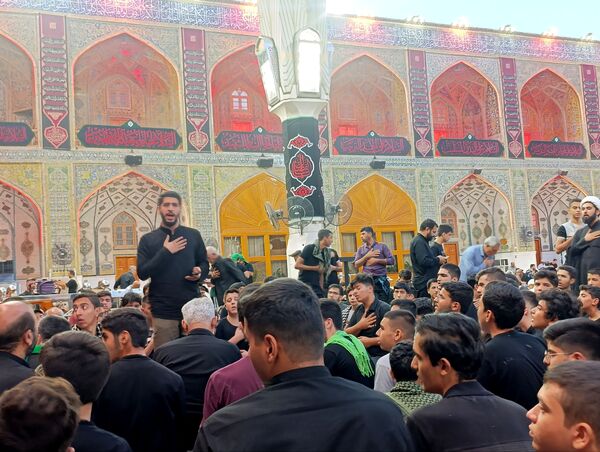 مراسم وداع کاروان فرستادگان امام رضا علیه السلام در نجف