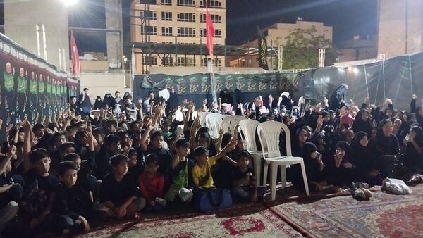 مراسم عزاداری شب ششم ماه محرم در مسجد چهارده معصوم (ع) 