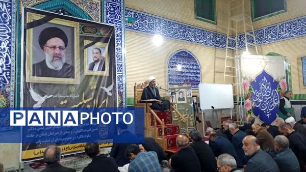 مراسم عزاداری شهادت رئیس‌جمهور در مسجد پنج تن آل عبا (ع) سمنان