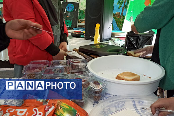 برگزاری نمایشگاه مشاغل خانگی در دبیرستان شاهد ام ابیها، شهرستان آباده