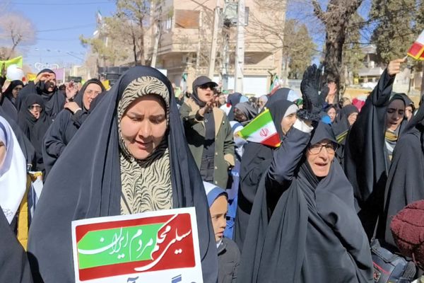 راهپیمایی ۲۲ بهمن در چهل و ششمین سالگرد پیروزی شکوهمند انقلاب اسلامی در شهرستان آباده