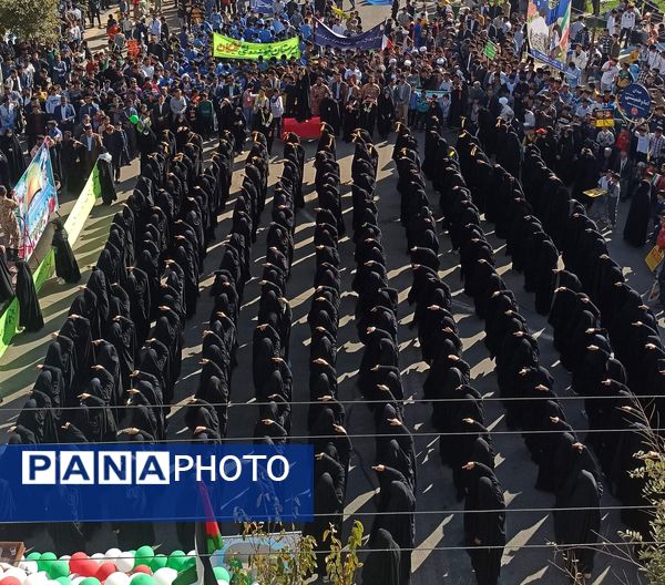 راهپیمایی ۱۳ آبان در شهرستان صالح آباد 