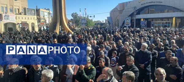 تشییع پیکر مطهر شهید گمنام در شهرستان دارالصابرین بم 