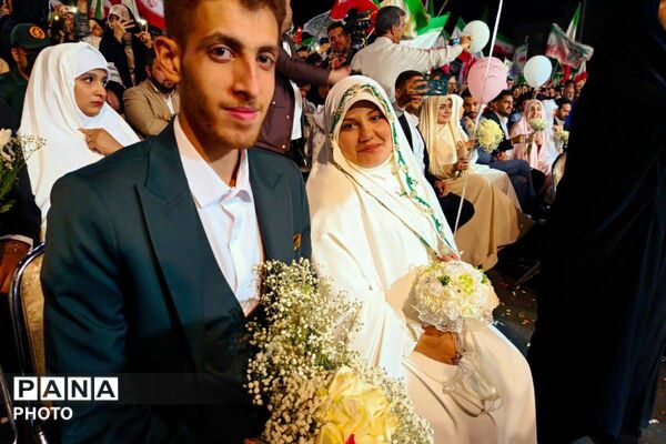 مراسم ازدواج آسان ۴۷ زوج جان فدا در شهرری