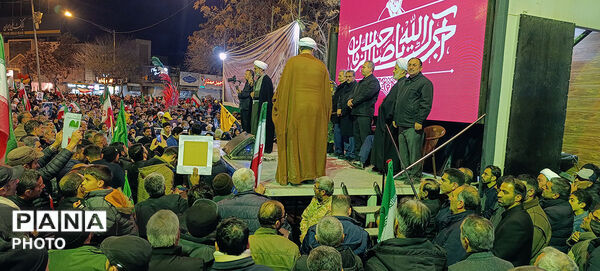 وداع مردم شریف عزدار شهرستان با دو شهید جنگ صهیونیستی 