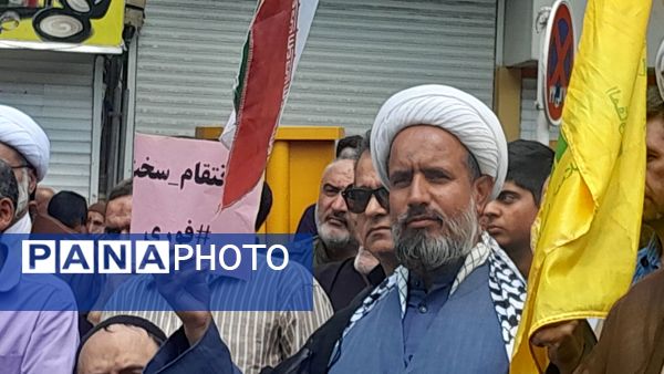  حضور بی نظیر مردن نیشابور در راهپیمایی بر علیه حمله رژیم صهیونسیتی