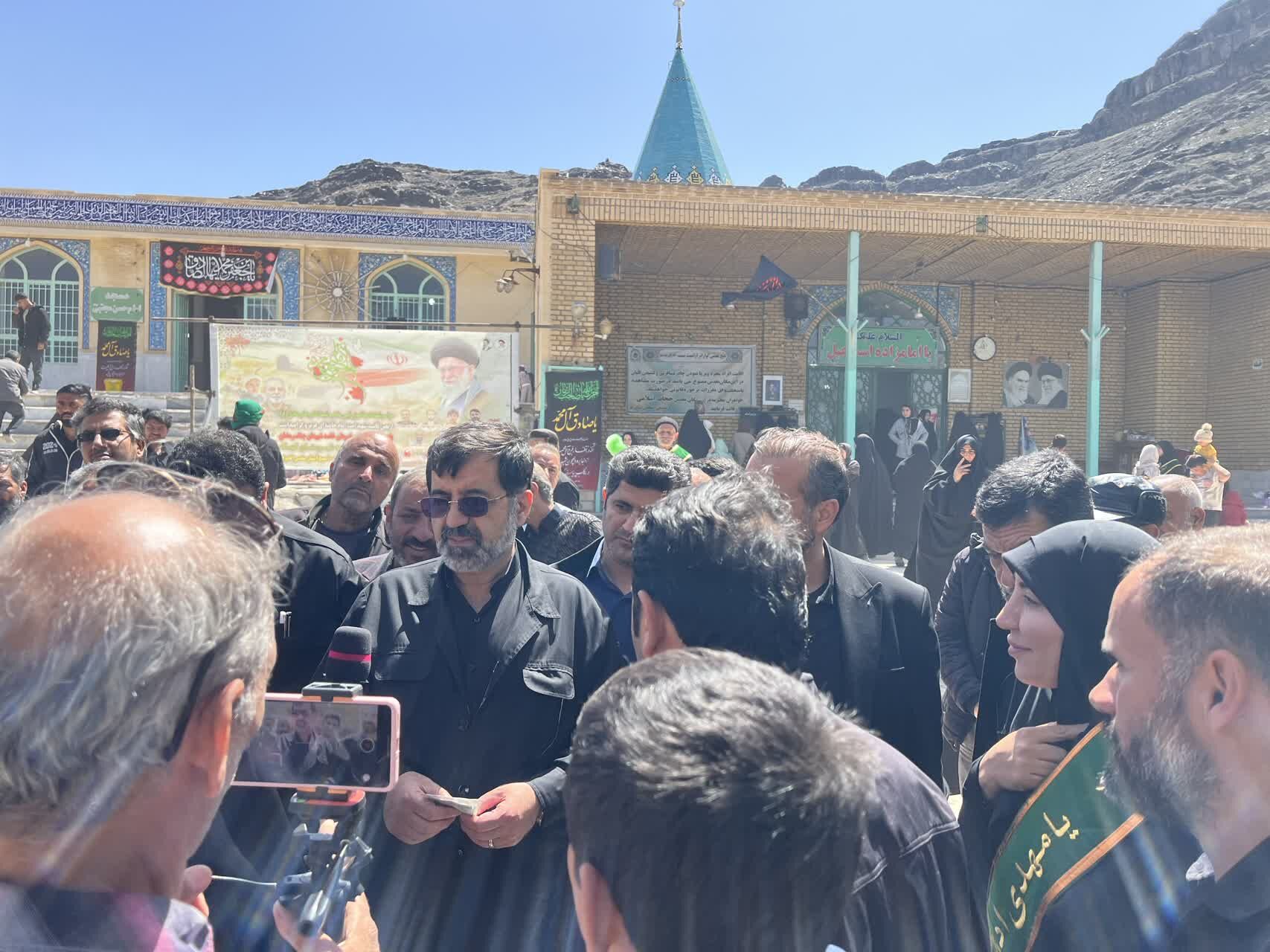 آیین بزرگداشت سالروز شهادت ششمین امام در آستان مقدس امامزاده اسماعیل(ع)