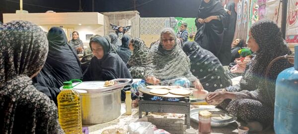 برپایی موکب خودجوش مردمی در مسجد صاحب‌‌‌الزمان لردمنجلی میناب