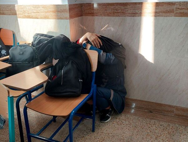مانور زلزله در مدرسه مرحوم عباسی ملکان