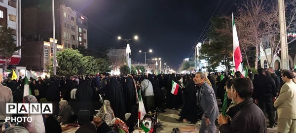  اجتماع پرشور مردم مومن و شهید پرور در بلوار فضل