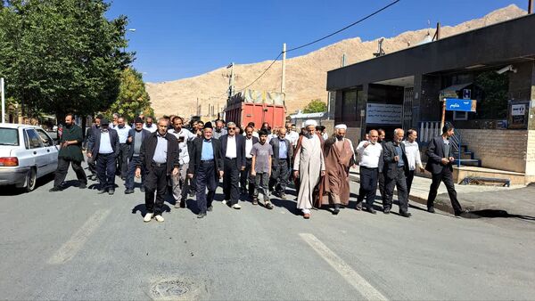 راهپیمایی بشارت نصر در شهر و بخش گندمان 