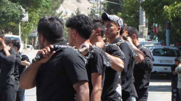 مراسم جاماندگان اربعین در روستای تحت منظر 