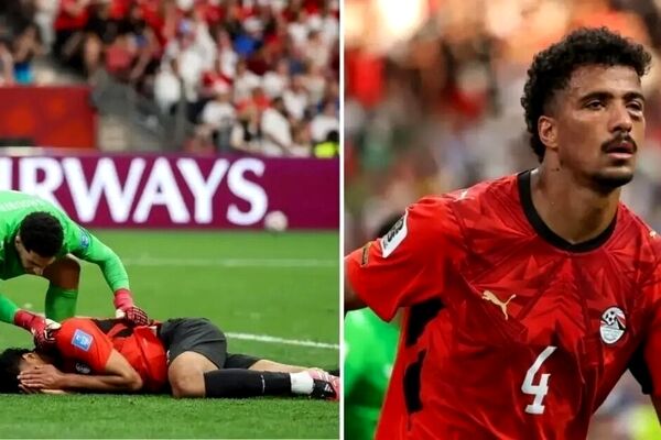 مدافع مصر ضربه مغزی شد/ عبدالمجید بازی با ایران را از دست داد