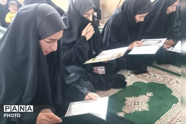 جلسه ختم قرآن در مسجد صاحب‌الزمان(عج) دیشموک