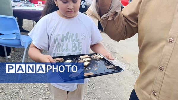 برپایی موکب توسط دانش‌آموزان در آشخانه