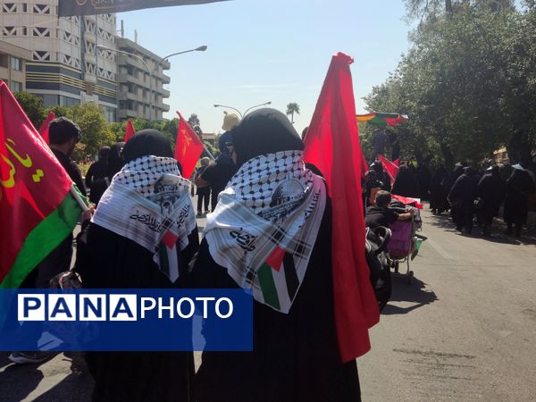 مراسم پیاده‌روی و عزاداری دلدادگان اربعین در شیراز