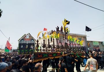 عزاداری هیأت‌های روستای فدافن در روز عاشورا