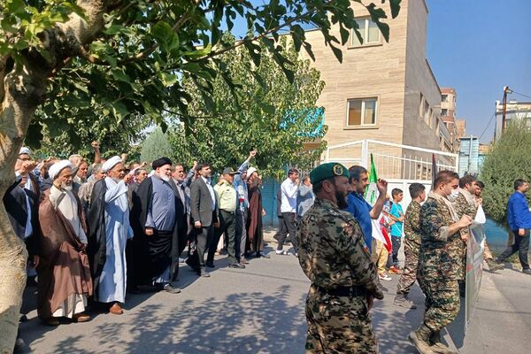 راهپیمایی مردم ولایتمدار بهارستان 2 در محکومیت جنایات رژیم صهیونیستی