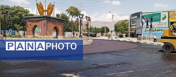 بازسازی آسفالت میدان اصلی شهر تیتکانلو 