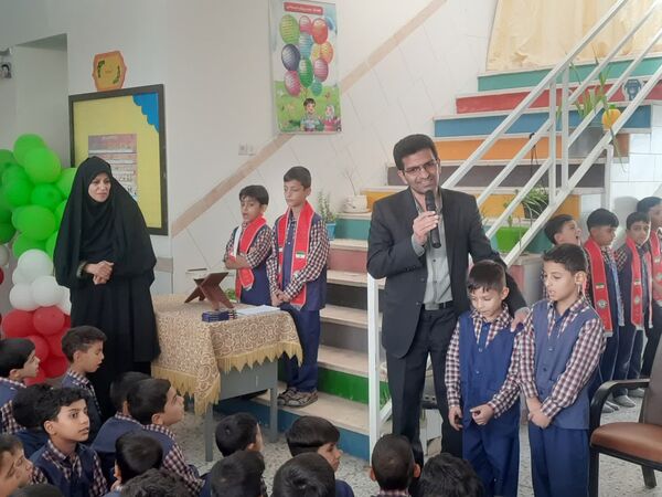 افتتاح کلاس بهداشت در دبستان پسرانه قمر بنی هاشم شهرستان زارچ